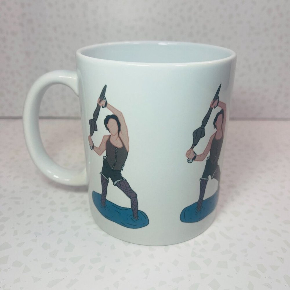 NEW Tom Holland Lip Sync Battle "Umbrella" Illustration White Coffee Mug 11oz